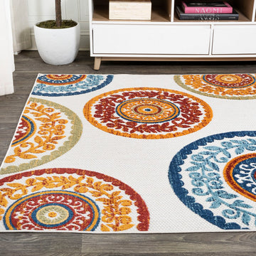 Circus Medallion High-low Indoor/outdoor Area Rug